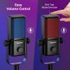 imageTONOR Gaming Mic Compatible with Xbox RGB Streaming Boom Mic with 30H Battery Life Low Noise Monitoring Gain Control One Tap Mute Fast Charging Compatible with Capture Card TCX3 WhiteBLack