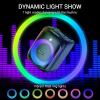 imageTONOR Karaoke Machine for Adults Portable Bluetooth Singing PA Speaker System with 2 Wireless Microphones and RGB LED Lights Supports BTAUXUSBTF Card for Party Home Karaoke OutdoorIndoor K6K6 Black