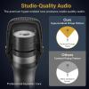 imageTONOR Professional Vocal Microphone for Singing Dynamic Handheld Wired Karaoke Mic Cardioid Studio Microfono with 45M XLR to 14quot Cable for SpeakersMixer MachineAmpSpeechKaraoke and OutdoorsD5