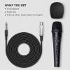 imageTONOR Professional Vocal Microphone for Singing Dynamic Handheld Wired Karaoke Mic Cardioid Studio Microfono with 45M XLR to 14quot Cable for SpeakersMixer MachineAmpSpeechKaraoke and OutdoorsK1