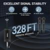 imageTONOR Rechargeable Wireless Microphones Metal Bluetooth Handheld Cordless Mic System with Receiver 2x25 UHF Professional Dynamic Mic for Karaoke Church Singing Wedding Meeting DJ 328ft TW720
