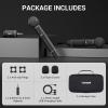imageTONOR Rechargeable Wireless Microphones Metal Bluetooth Handheld Cordless Mic System with Receiver 2x25 UHF Professional Dynamic Mic for Karaoke Church Singing Wedding Meeting DJ 328ft TW720