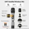 imageTONOR UHF Wireless Microphones System with Metal Cordless HandheldHeadsetLavalier Lapel Mics Bodypack Transmitter Receiver 410 Channels 295ft Range for Singing Karaoke Church Party DJ PA Speaker2 Handheld  2 Bodypack Mics