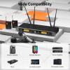 imageTONOR UHF Wireless Microphones System with Metal Cordless HandheldHeadsetLavalier Lapel Mics Bodypack Transmitter Receiver 410 Channels 295ft Range for Singing Karaoke Church Party DJ PA Speaker2 Handheld  2 Bodypack Mics
