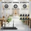 imageTONOR Wireless Microphone System 4  10Channel UHF Cordless Handheld Mic Set with HeadsetLavalier Lapel Mics Bodypack Transmitter Receiver 200ft Range for Karaoke Singing Church DJ PA Speaker8 Bodypack Mics