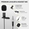 imageTONOR Wireless Microphone System 4  10Channel UHF Cordless Handheld Mic Set with HeadsetLavalier Lapel Mics Bodypack Transmitter Receiver 200ft Range for Karaoke Singing Church DJ PA Speaker8 Bodypack Mics
