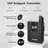 imageTONOR Wireless Microphone System 4  10Channel UHF Cordless Handheld Mic Set with HeadsetLavalier Lapel Mics Bodypack Transmitter Receiver 200ft Range for Karaoke Singing Church DJ PA Speaker4 Bodypack Mics