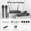 imageTONOR Wireless Microphone System 4  10Channel UHF Cordless Handheld Mic Set with HeadsetLavalier Lapel Mics Bodypack Transmitter Receiver 200ft Range for Karaoke Singing Church DJ PA Speaker4 Handheld Mics Grey