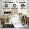 imageTONOR Wireless Microphone System 4  10Channel UHF Cordless Handheld Mic Set with HeadsetLavalier Lapel Mics Bodypack Transmitter Receiver 200ft Range for Karaoke Singing Church DJ PA Speaker2 Handheld 2 Bodypack Mics