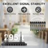 imageTONOR Wireless Microphone System 4  10Channel UHF Cordless Handheld Mic Set with HeadsetLavalier Lapel Mics Bodypack Transmitter Receiver 200ft Range for Karaoke Singing Church DJ PA Speaker8 Handheld Mics