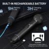 imageTONOR Wireless Microphone System Auto Scan ampamp Pair Professional Rechargeable Wireless Mic 2x100 UHF Metal Cordless Dynamic Mic Set for Karaoke Church Singing Wedding Meeting DJ 328ft TW750