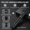 imageTONOR Wireless Microphone System Auto Scan ampamp Pair Professional Rechargeable Wireless Mic 2x100 UHF Metal Cordless Dynamic Mic Set for Karaoke Church Singing Wedding Meeting DJ 328ft TW750