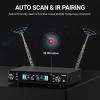 imageTONOR Wireless Microphone System Auto Scan ampamp Pair UHF Rechargeable Karaoke Mic 2x100 Professional Dynamic Cordless Mic for Singing Church Wedding DJ with Adjustable Volume Quick Mute 262ft TW550