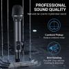 imageTONOR Wireless Microphone System Auto Scan ampamp Pair UHF Rechargeable Karaoke Mic 2x100 Professional Dynamic Cordless Mic for Singing Church Wedding DJ with Adjustable Volume Quick Mute 262ft TW550