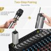 imageTONOR Wireless Microphone UHF Metal Cordless Handheld Mic System with Rechargeable Receiver for Karaoke Singing Party Wedding DJ Speech 200ft TW620 SilverSilver
