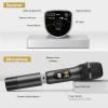 imageTONOR Wireless Microphone UHF Metal Cordless Handheld Mic System with Rechargeable Receiver for Karaoke Singing Party Wedding DJ Speech 200ft TW620 SilverBlack