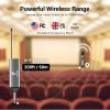 imageTONOR Wireless Microphone UHF Metal Cordless Handheld Mic System with Rechargeable Receiver for Karaoke Singing Party Wedding DJ Speech 200ft TW620 SilverSilver