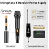 imageTONOR Wireless Microphone with TrebleBassEcho Dynamic Handheld Singing Mic with Receiver for Stage Wedding Karaoke Machine PA System Speaker Amp Mixer 30 UHF Adjustable Frequencies 200ft TW515