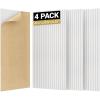 imageTONOR 4 Pack Large Acoustic Panels472quot X 236quot X 035quot Acoustical Wall Panel SelfAdhesive Sound Proof Panels Decorative Soundproof Wall Panels for Echo Absorption for Home Studio Office White