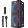 imageTONOR Karaoke Machine 65quot Portable PA System for Adults with 2 UHF Wireless Microphones Bluetooth with Disco LED Lights TypeCUSBTF for Home and Outdoor Events with Button Control K61Karaoke Machine with Button Control