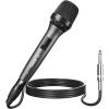 imageTONOR Professional Vocal Microphone for Singing Dynamic Handheld Wired Karaoke Mic Cardioid Studio Microfono with 45M XLR to 14quot Cable for SpeakersMixer MachineAmpSpeechKaraoke and OutdoorsD5
