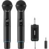 imageTONOR Rechargeable Wireless Microphones Metal Bluetooth Handheld Cordless Mic System with Receiver 2x25 UHF Professional Dynamic Mic for Karaoke Church Singing Wedding Meeting DJ 328ft TW720