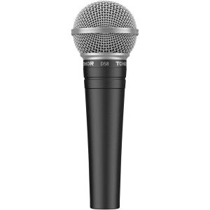 imageTONOR Cardioid Dynamic Vocal Microphone Wired Vocal Mic with Integral Pop Filter and Spherical Mesh Grating Handheld Mic with Noise Reduction 635mm XLR Output Singing Stage Recording D58 BlackBlack