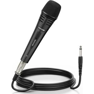 imageTONOR Professional Vocal Microphone for Singing Dynamic Handheld Wired Karaoke Mic Cardioid Studio Microfono with 45M XLR to 14quot Cable for SpeakersMixer MachineAmpSpeechKaraoke and OutdoorsK1