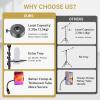 imageTONOR Microphone Stand with Tablet Holder Cup Tray Extra Weights Tripod Boom Arm for Floor Adjustable Height and Angle Heavy Duty Stand with Carrying Bag Pad Clamp Compatible with Yeti T35Mic Stand with Tray
