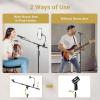 imageTONOR Microphone Stand with Tablet Holder Cup Tray Extra Weights Tripod Boom Arm for Floor Adjustable Height and Angle Heavy Duty Stand with Carrying Bag Pad Clamp Compatible with Yeti T35Mic Stand